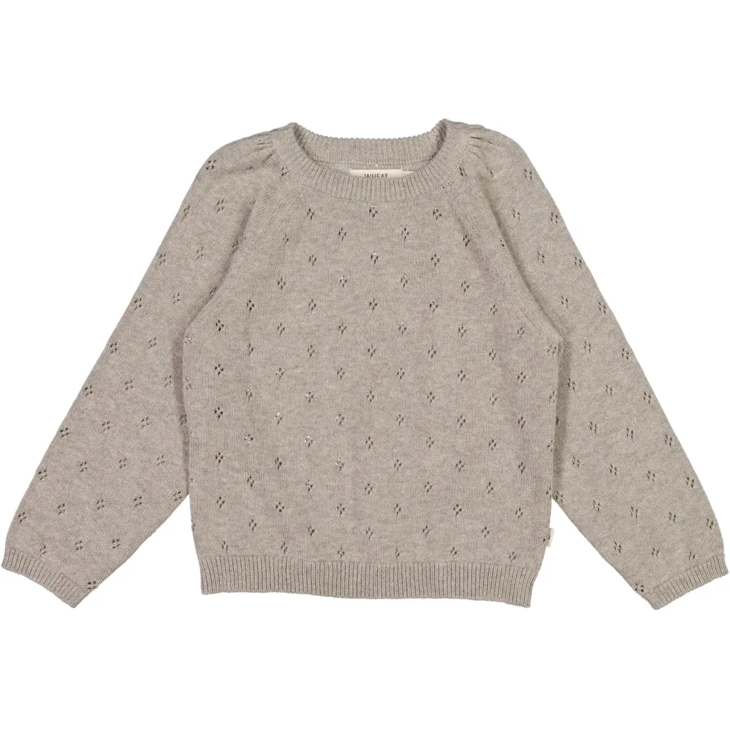 Knit Pullover Mira - warm grey melange