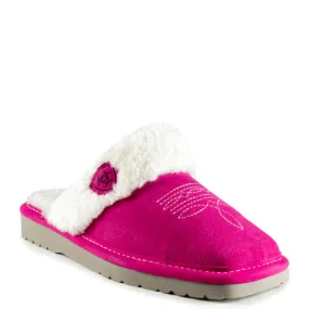 Ladies Jackie Very Berry Square Toe Pink Slippers