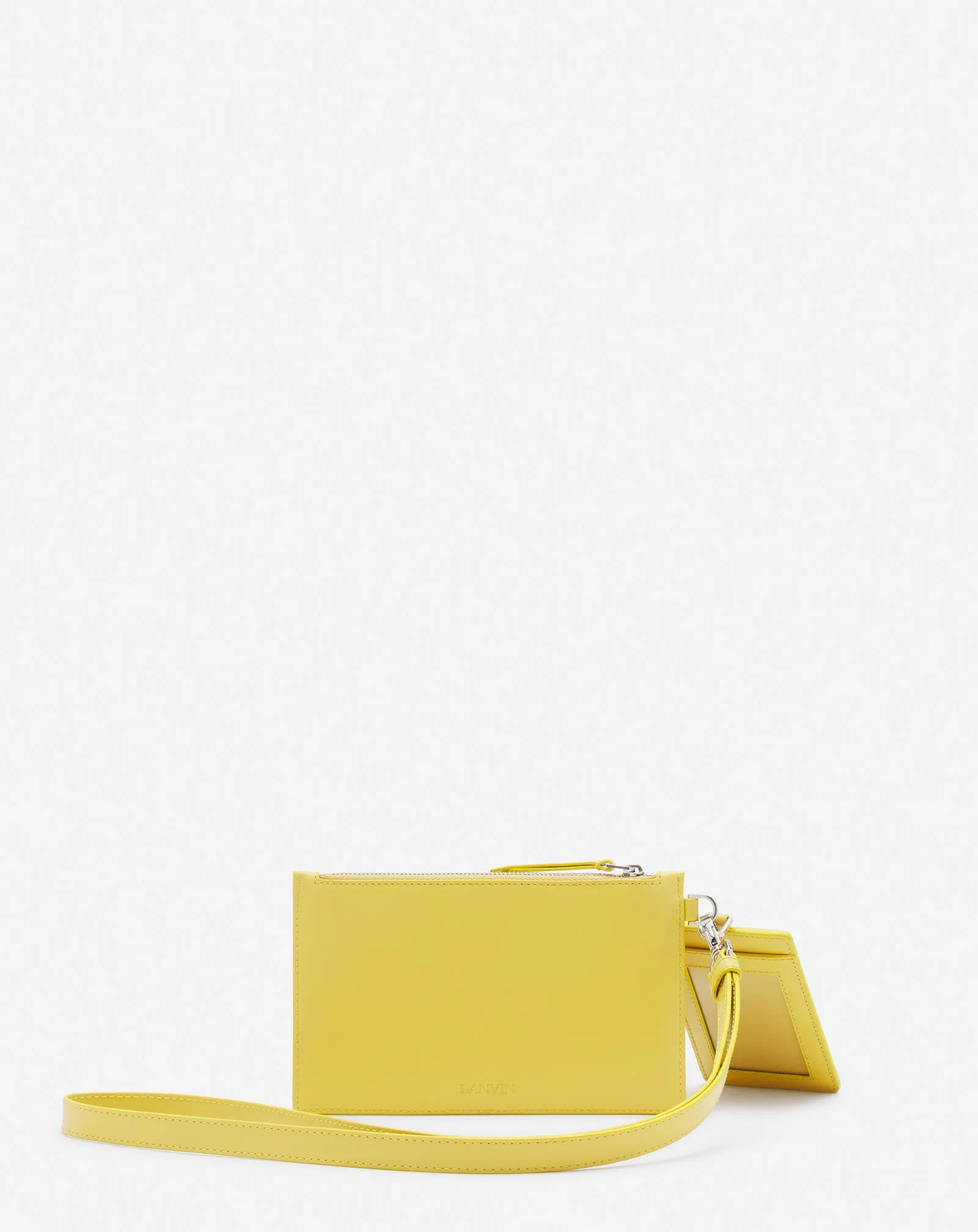 LANVIN x FUTURE LEATHER DOUBLE CLUTCH WITH EAGLE PRINT
