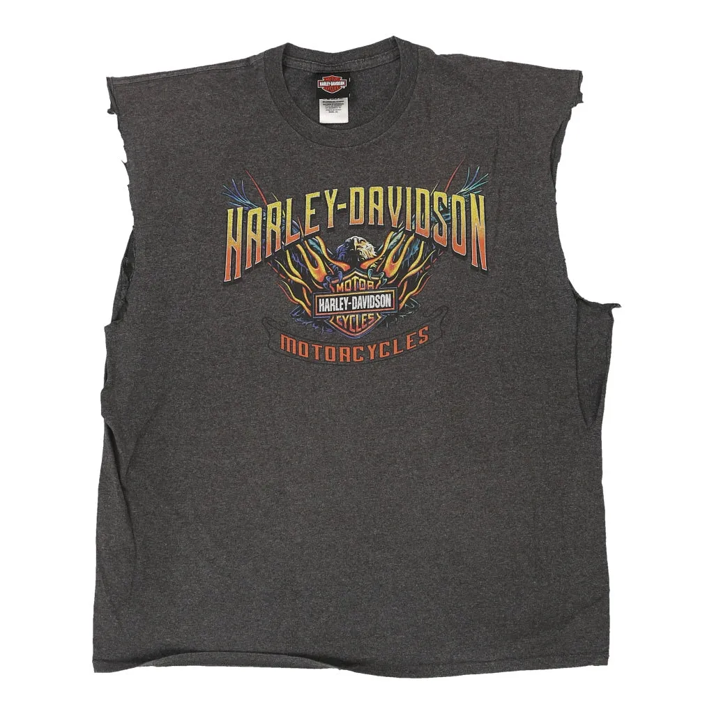 Las Vegas Nevada Harley Davidson Graphic Vest - XL Grey Cotton