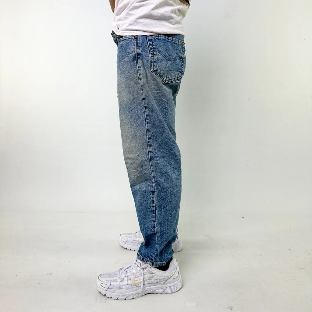 Light Blue Denim 90s Carhartt Cargo Skater Trousers Pants Jeans (36x28)