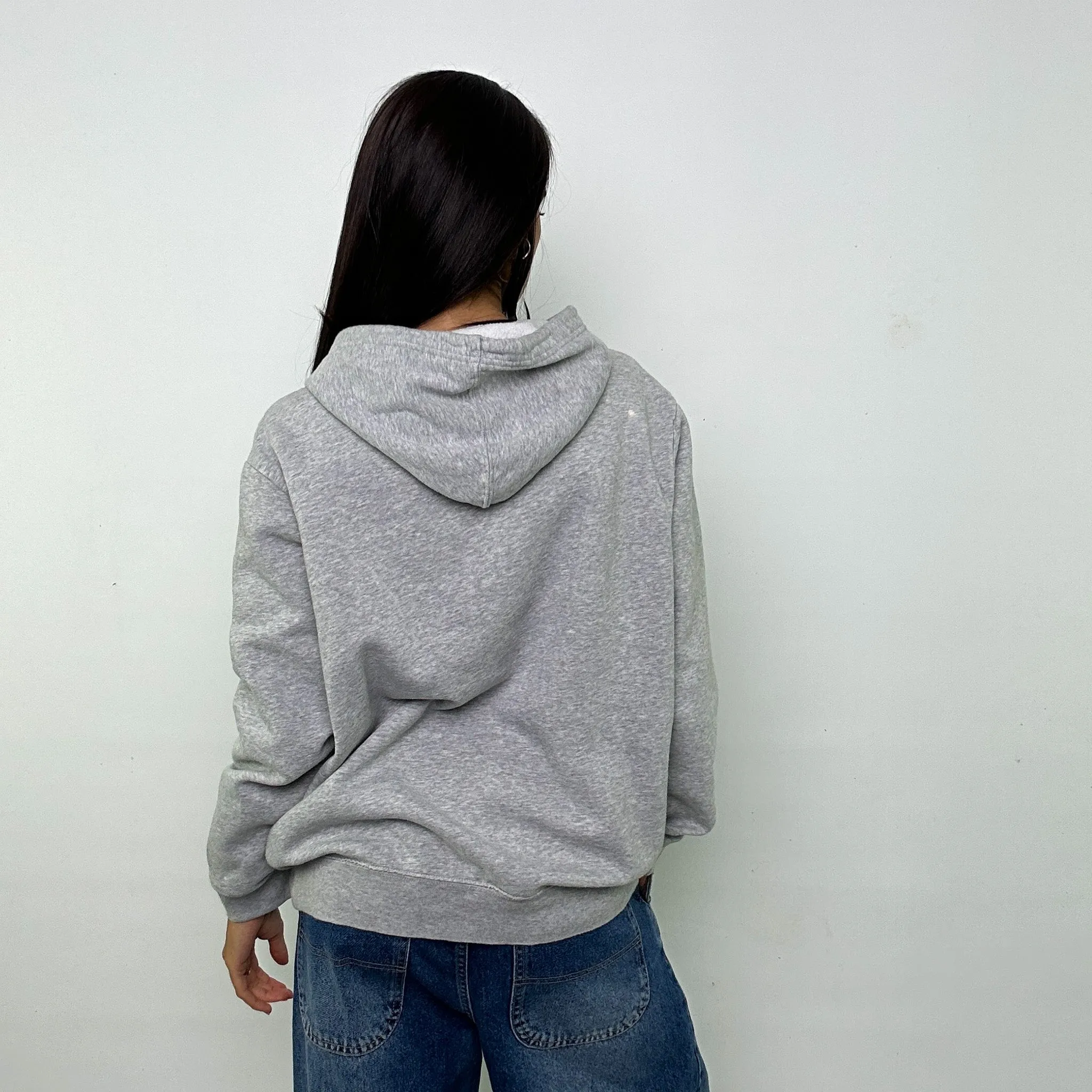 Light Grey 90s GAP Spellout Hoodie Sweatshirt (L)