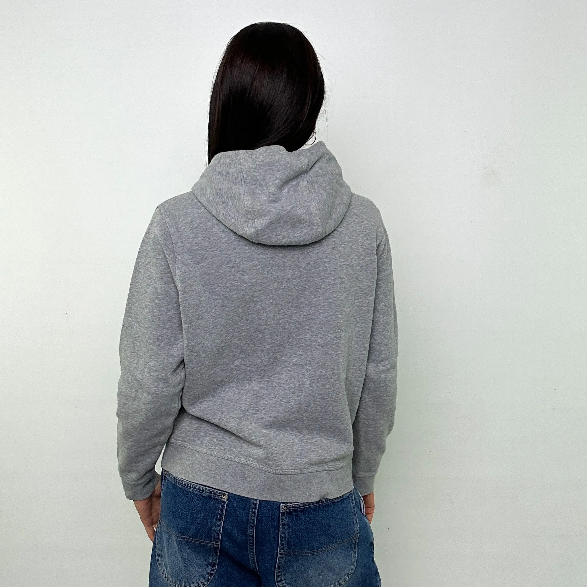 Light Grey y2ks NIKE Hoodie Sweatshirt (XS)