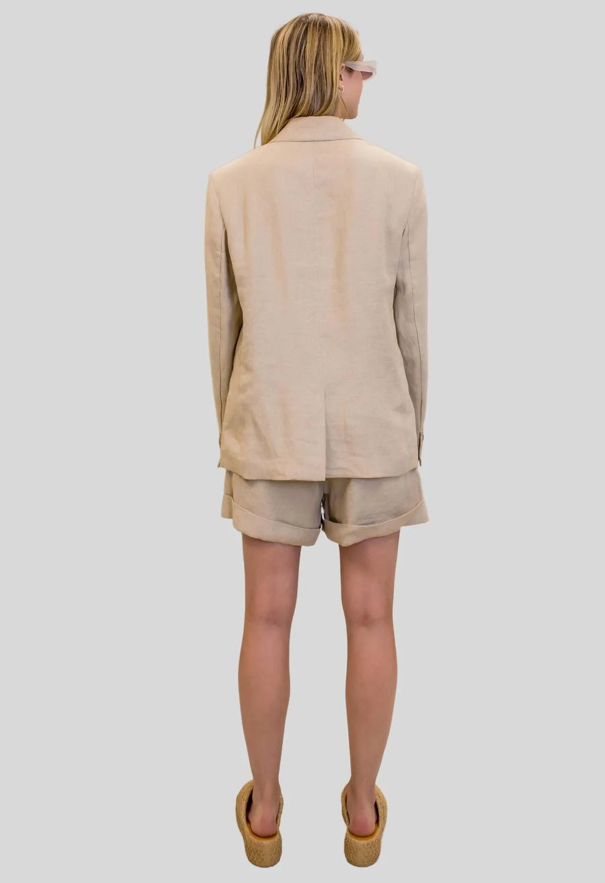 Linen Shorts - Brown