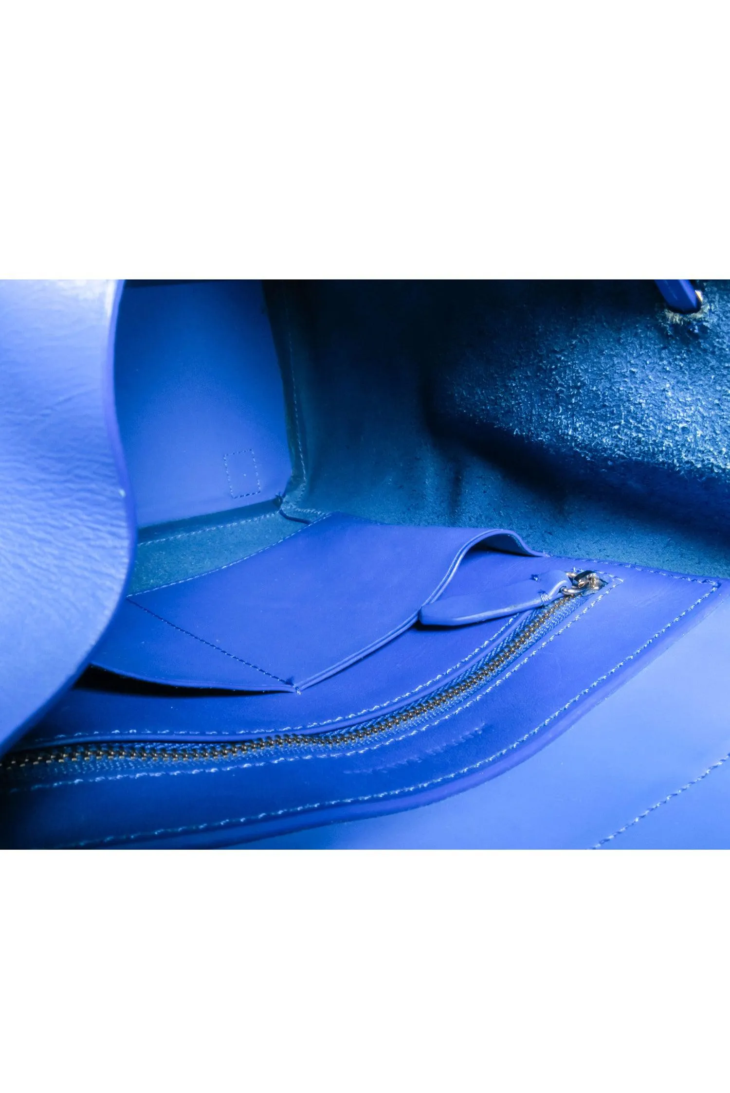 Loeffler Randall - Blue Leather Front Flap Backpack