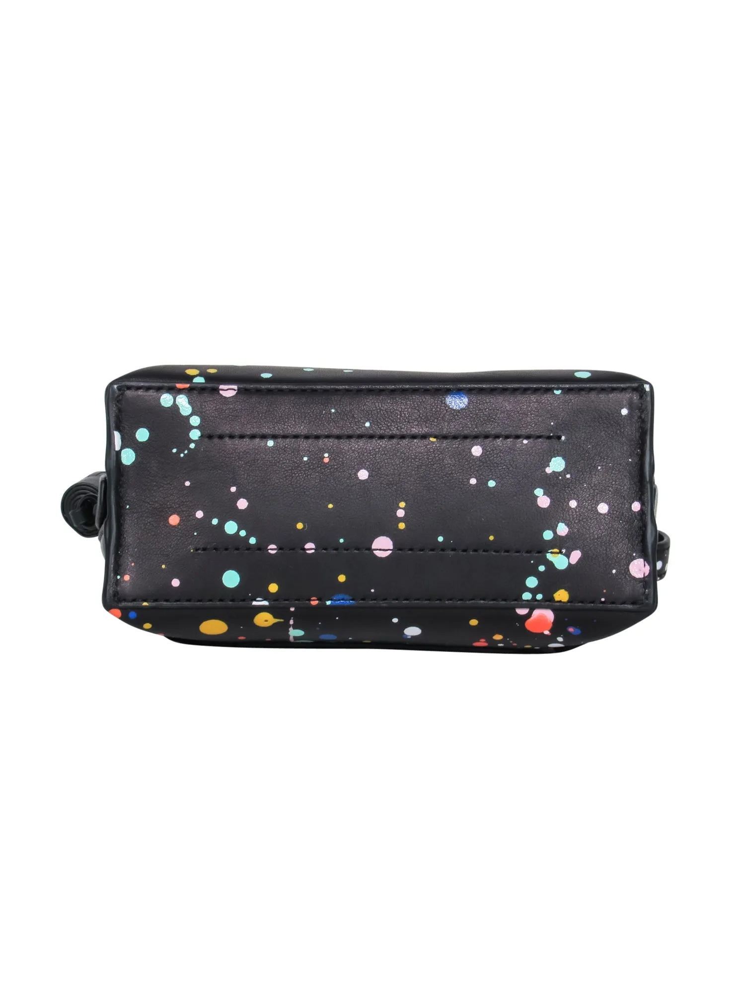 Loeffler Randall – Black Leather w/ Multicolor Paint Splash Mini Crossbody Bag