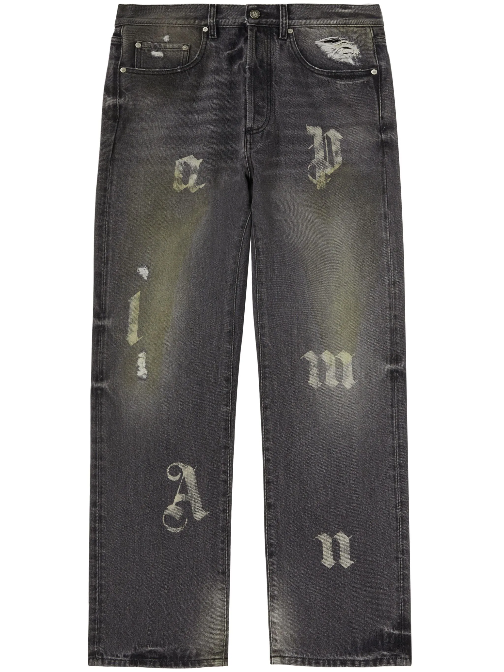 logo-patch 5 pockets loose jeans
