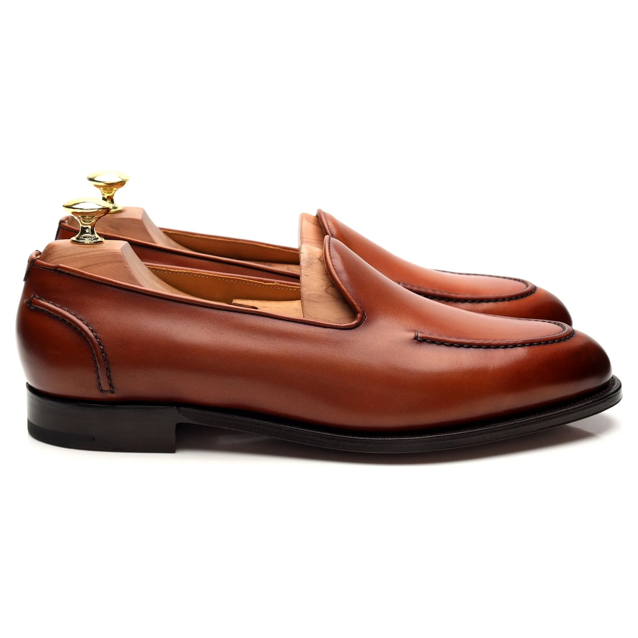 'Longacre' Tan Brown Leather Loafers UK 8.5 E