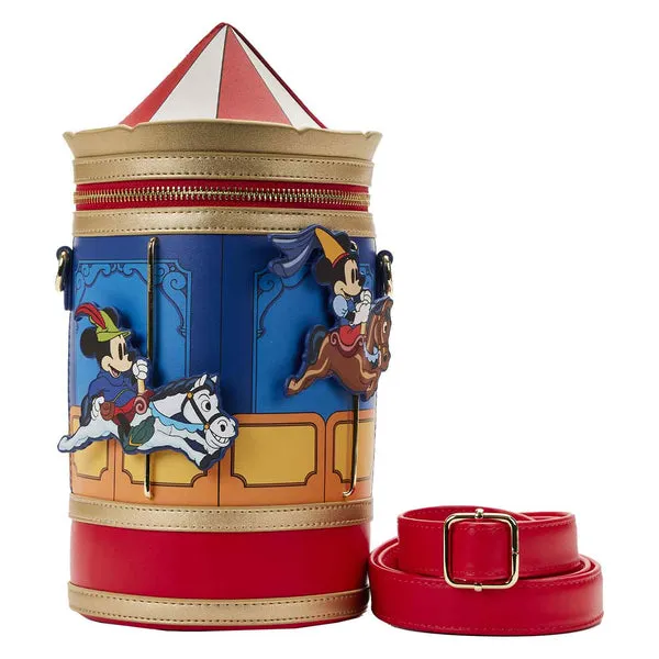 Loungefly x Disney Brave Little Tailor Mickey Minnie Carousel Crossbody Bag