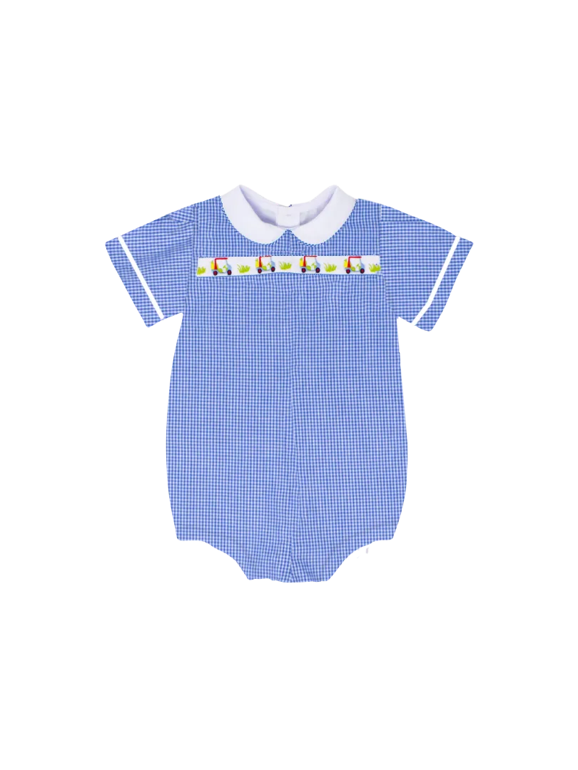 Lullaby Set Ethan Bubble - Golf Cart Royal Mini Gingham