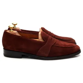 'Madison' Burgundy Suede Loafers UK 8.5 E