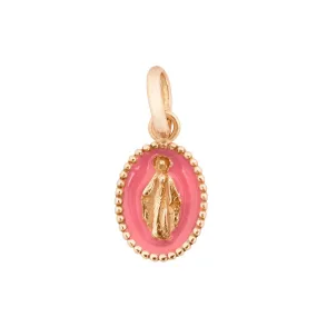 Madone Pink Resin pendant, Rose gold