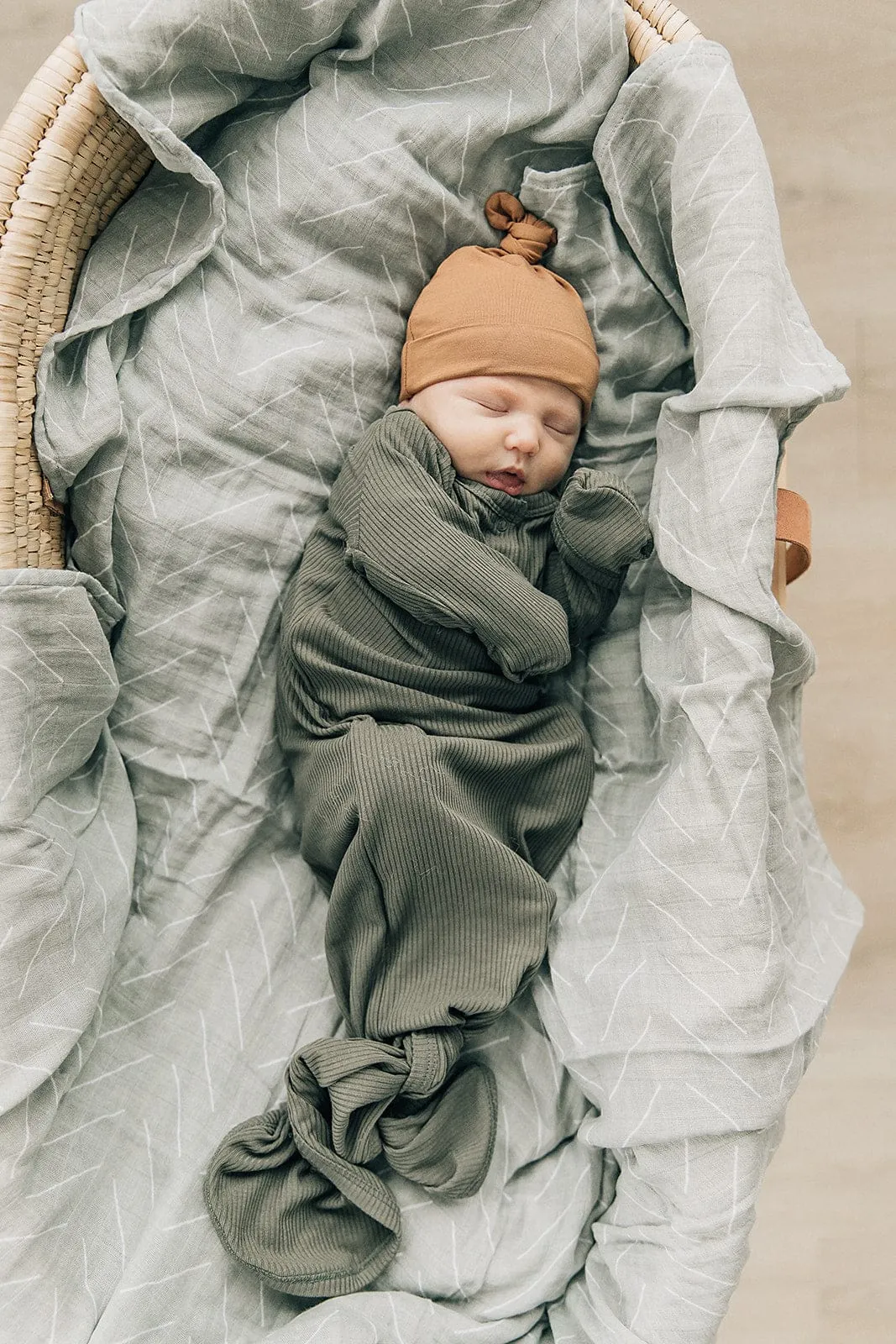 Mebie Baby Desert Sage Muslin Swaddle Blanket *