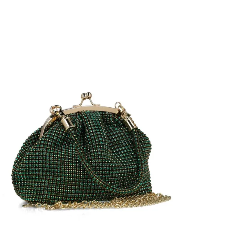 Menbur 85673 LIBITINA Borsa Donna Pochette Secchiello Gioiello Emerald Green