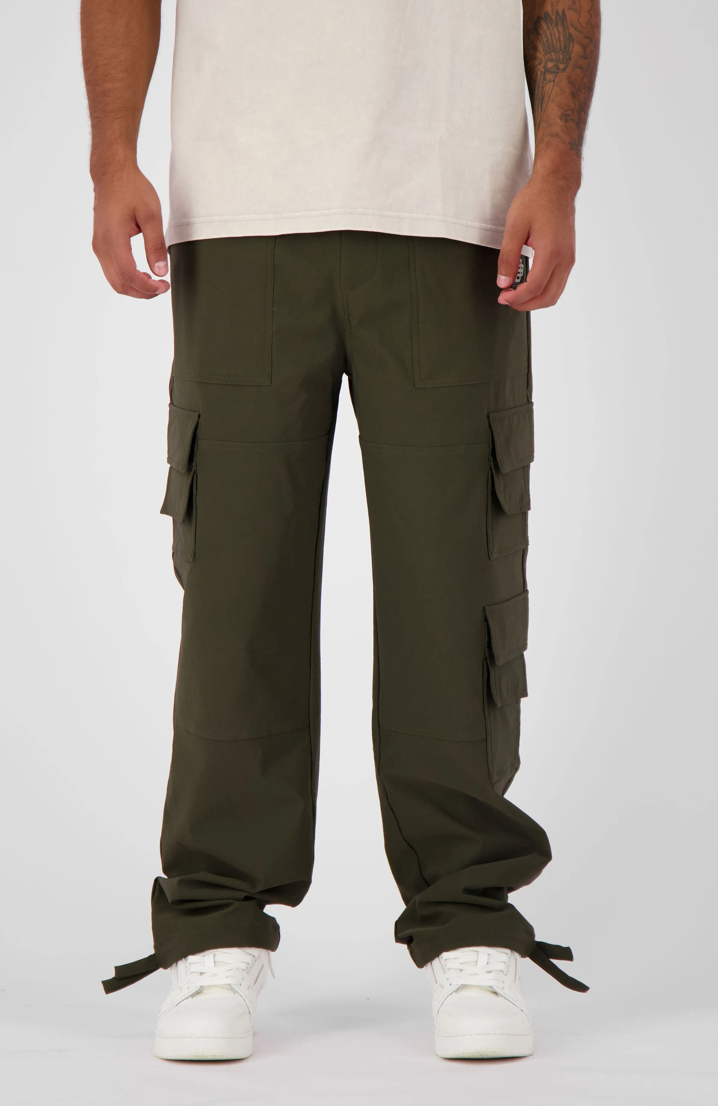 MONOGRAM TECH CARGO PANTS | Moss Green