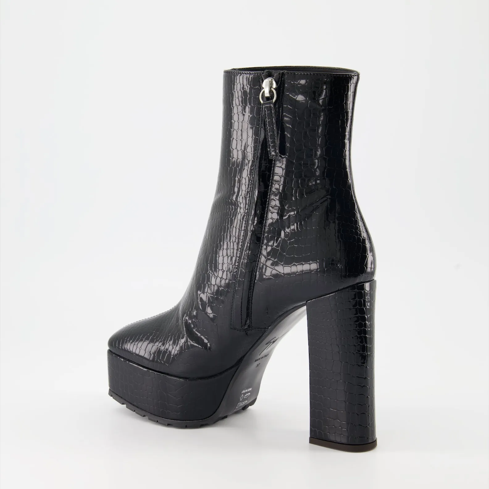 Morgana Croc-Effect Leather Boots