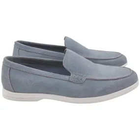 Moss Blue Suede Loafers