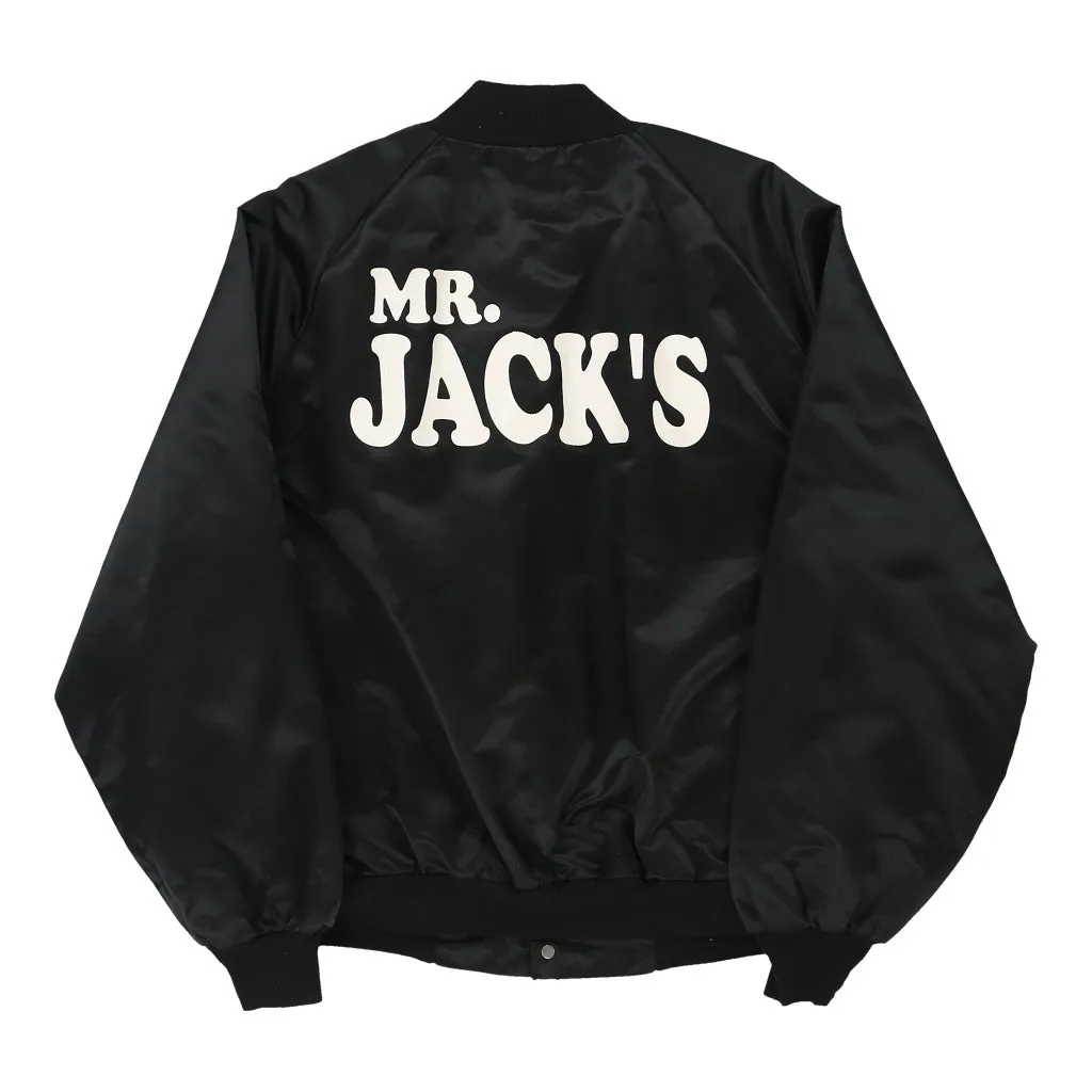 Mr. Jacks Unbranded Baseball Jacket - Large Black Nylon