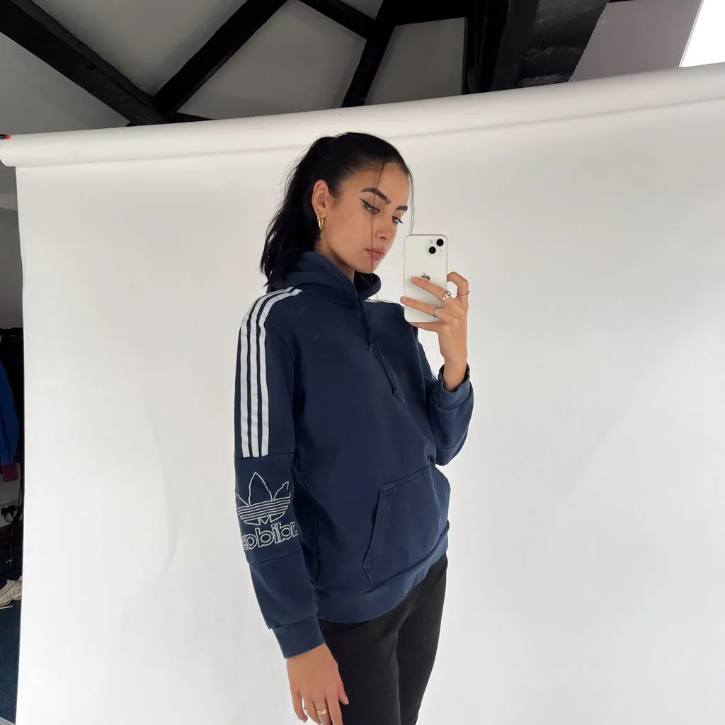 Navy Blue y2ks Adidas Hoodie Sweatshirt (XS)