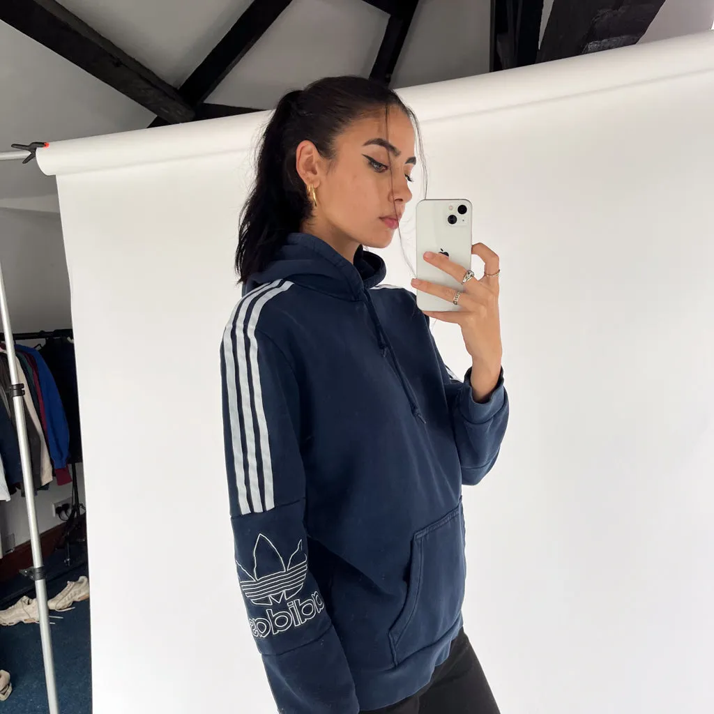 Navy Blue y2ks Adidas Hoodie Sweatshirt (XS)