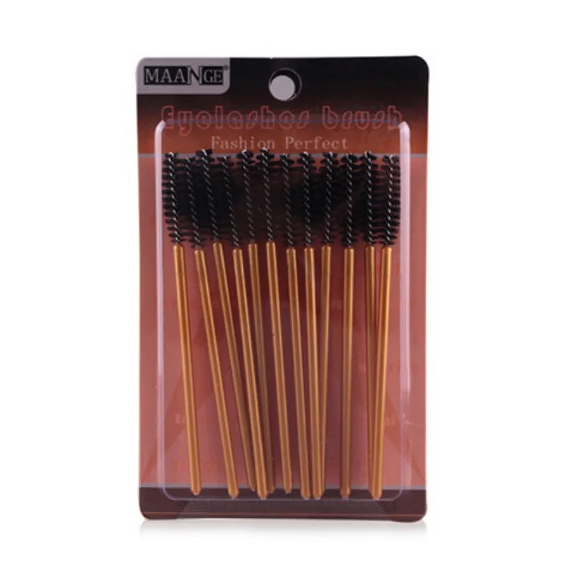 New 12pcs Make Up Brush Synthetic Fiber One-Off Disposable Eyelash Brush Mascara Applicator Wand Brush best deal SM6