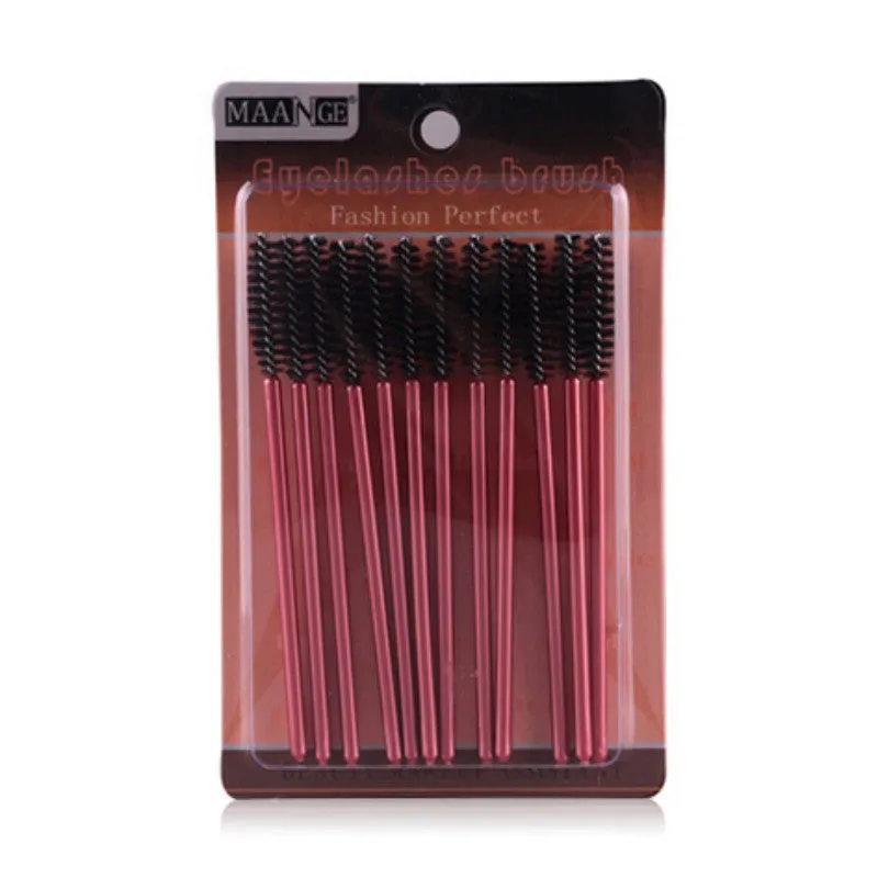 New 12pcs Make Up Brush Synthetic Fiber One-Off Disposable Eyelash Brush Mascara Applicator Wand Brush best deal SM6