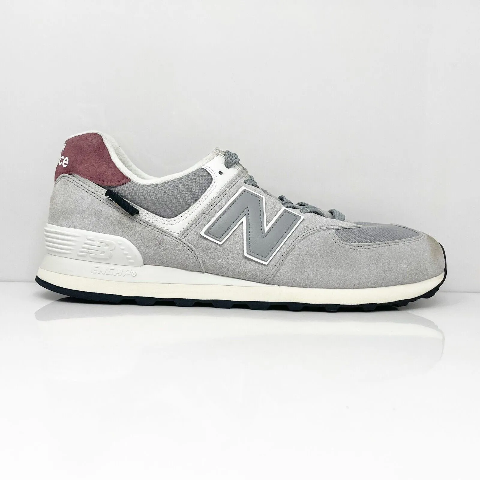 New Balance Unisex 574 U574KBR Gray Casual Shoes Sneakers Size M 12 W 13.5