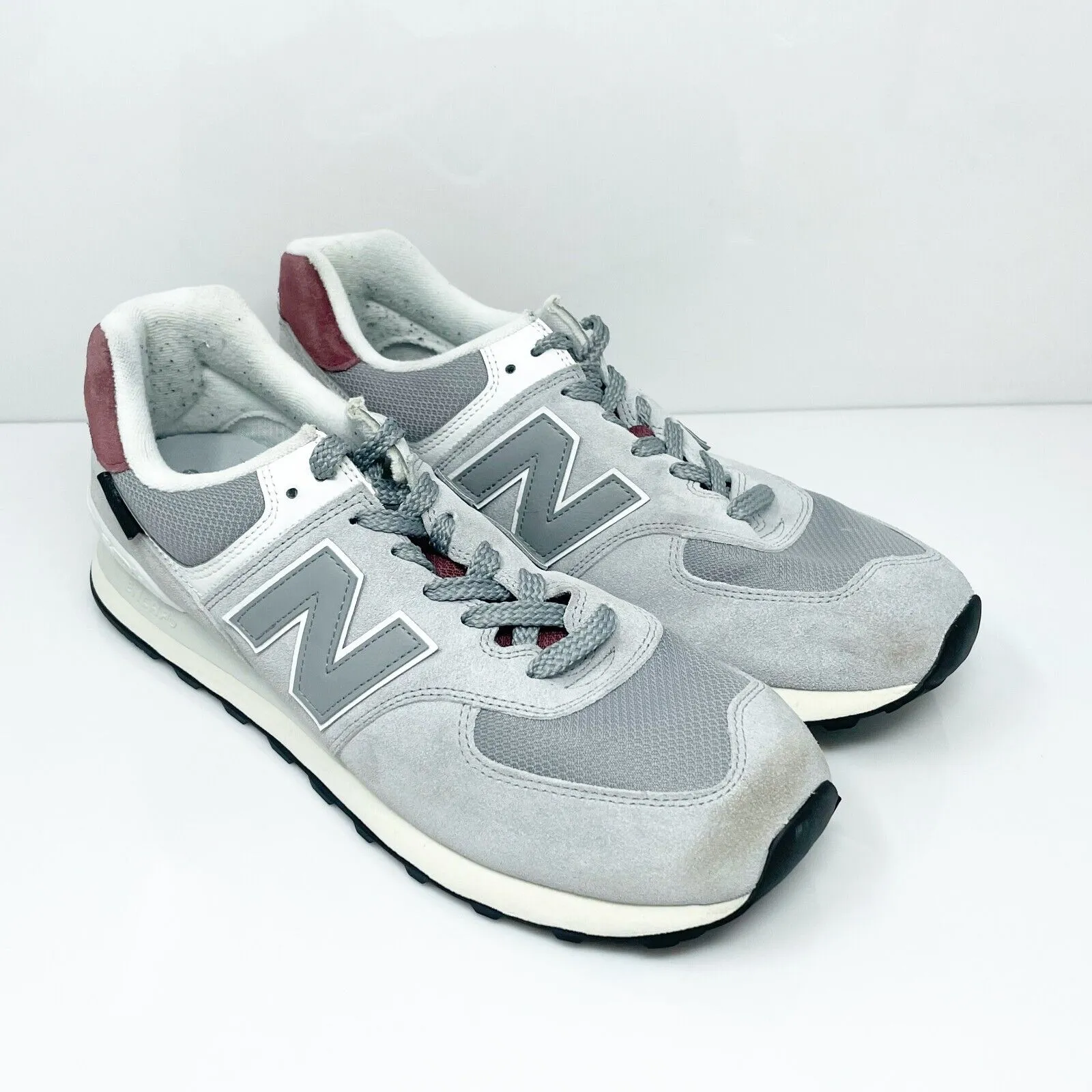 New Balance Unisex 574 U574KBR Gray Casual Shoes Sneakers Size M 12 W 13.5