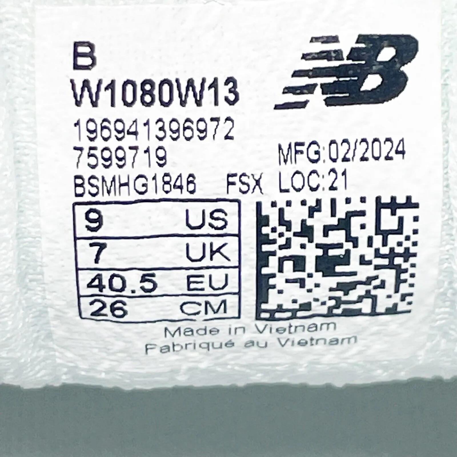 New Balance Womens FF X 1080 V13 W1080W13 White Running Shoes Sneakers Size 9 B