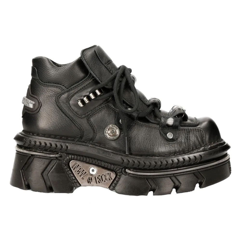 NEW ROCK -  M-215-S6 Black Techno Biker Boots