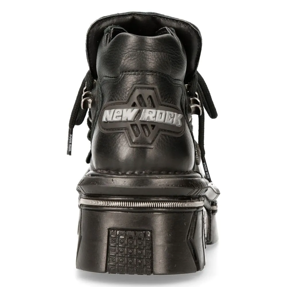 NEW ROCK -  M-215-S6 Black Techno Biker Boots