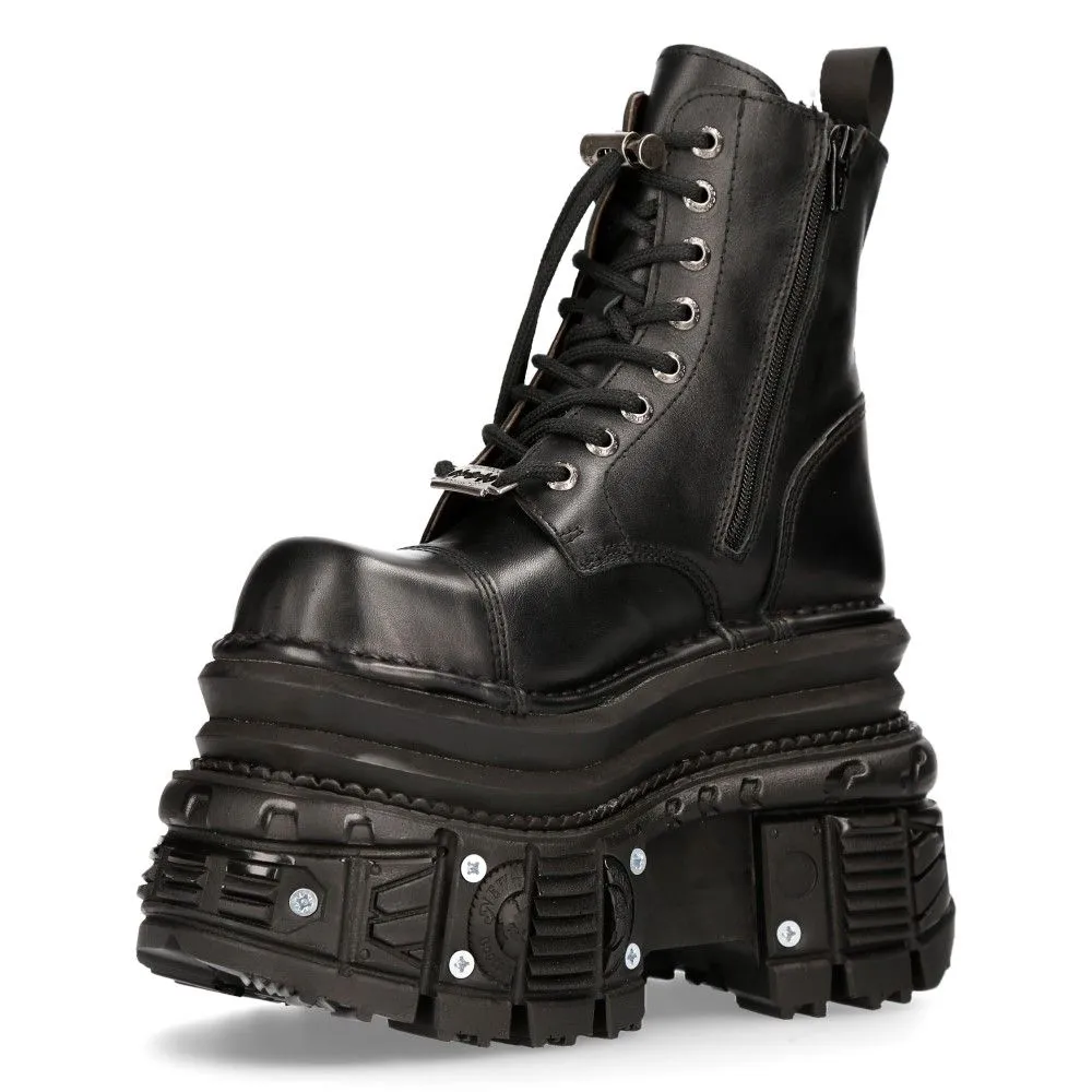 NEW ROCK - MILI083CCT-C4 Metallic Platform Military Boots