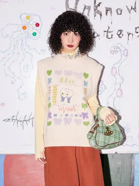 Nichi Tooth Knit Fancy Vest