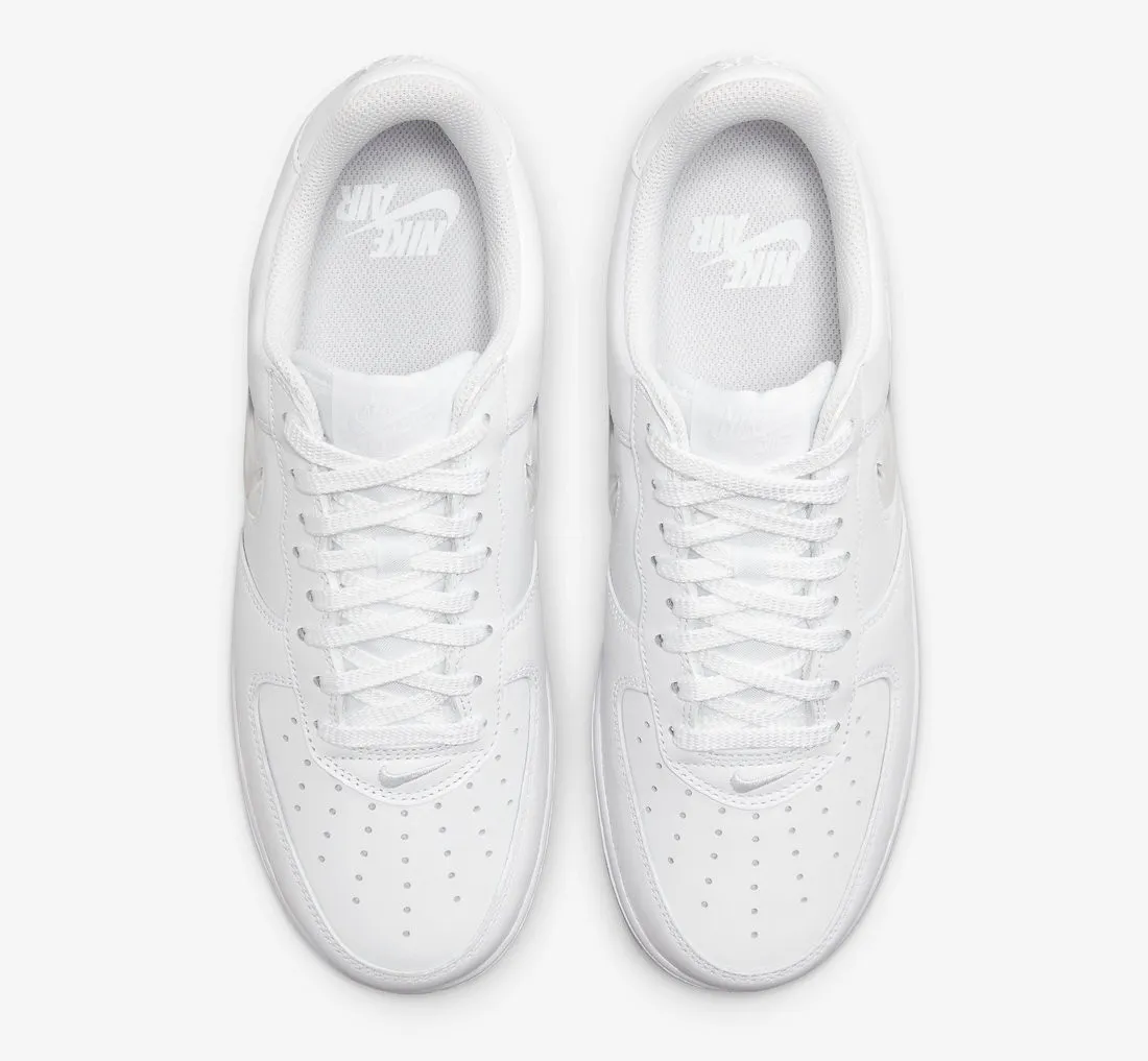 Nike Air Force 1 Low 07 Retro Color of the Month Jewel Swoosh Triple White FN5924-100