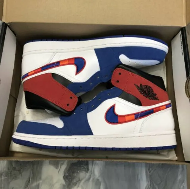 Nike air jordan 1 mid multicolor swoosh