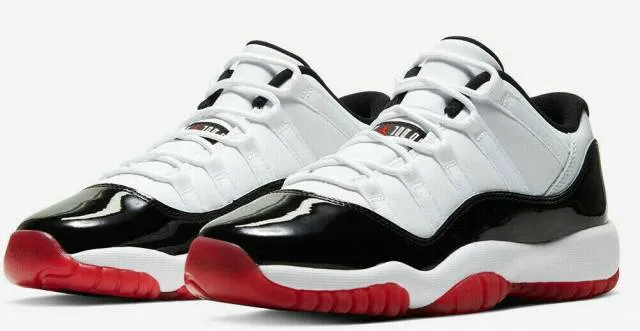 Nike air jordan 11 retro low (gs) concord bred (6y-7y) 528896-160