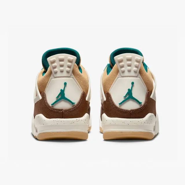 Nike air jordan 4 retro gs (cacao wow/ brown/ cacao wow/ geode teal/ ale brown/ twine/ sail/ luminou