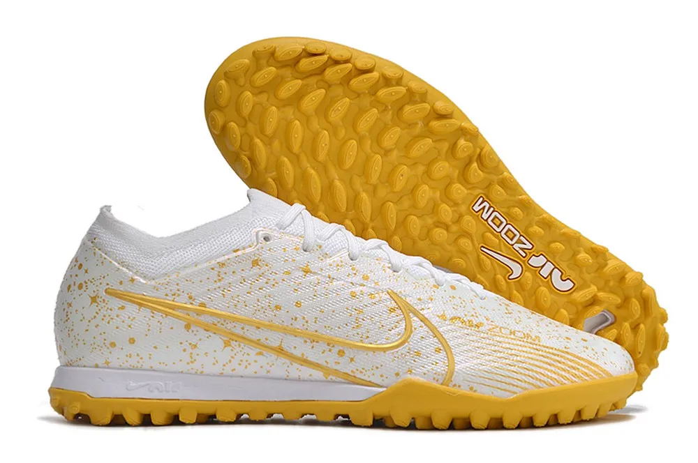 Nike Air Zoom Mercurial Vapor 15 Elite Turf - White/Gold/Yellow