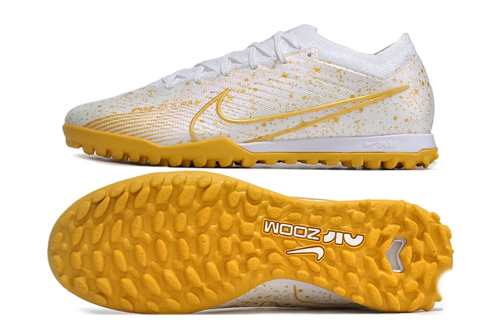 Nike Air Zoom Mercurial Vapor 15 Elite Turf - White/Gold/Yellow