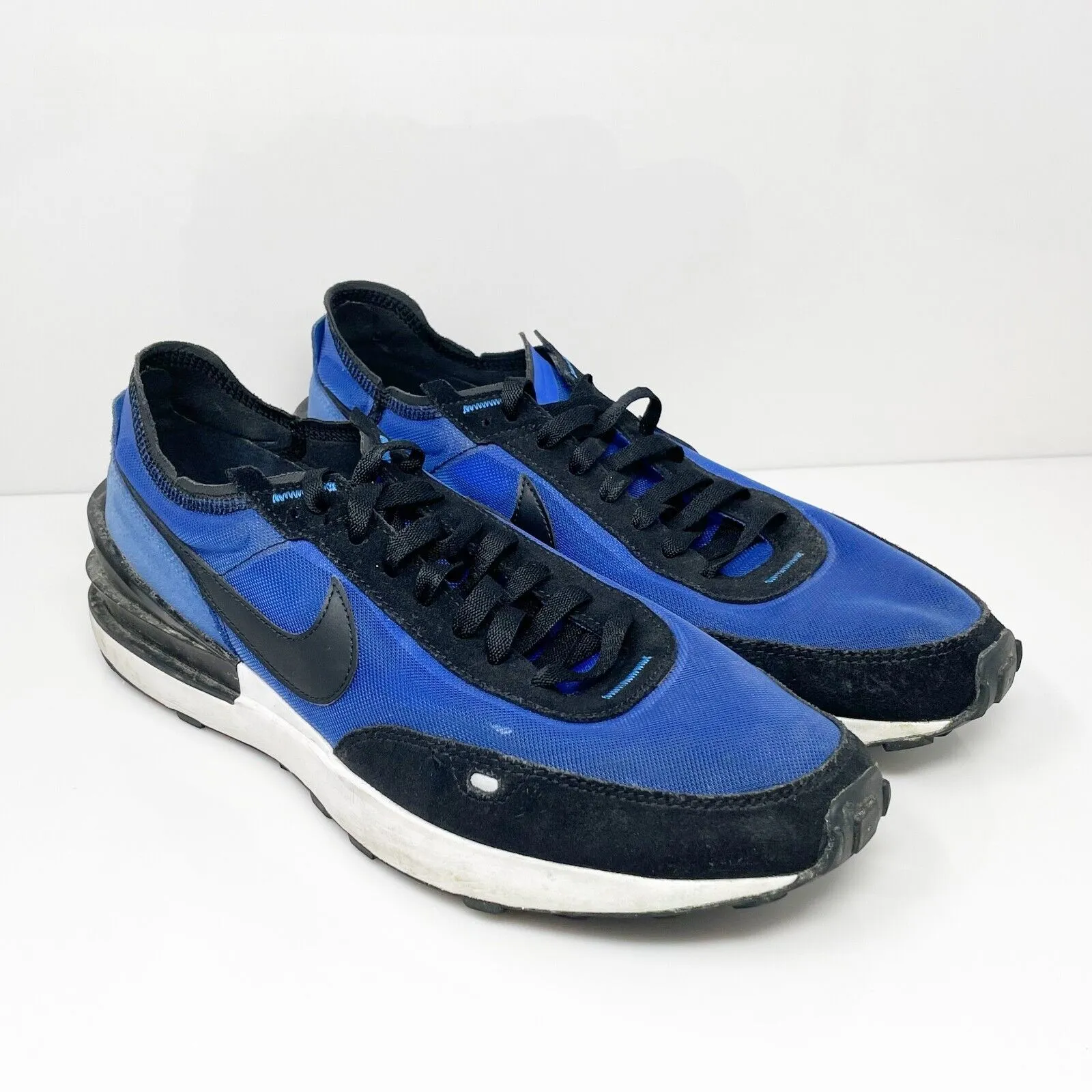 Nike Mens Waffle One DA7995-400 Blue Running Shoes Sneakers Size 12