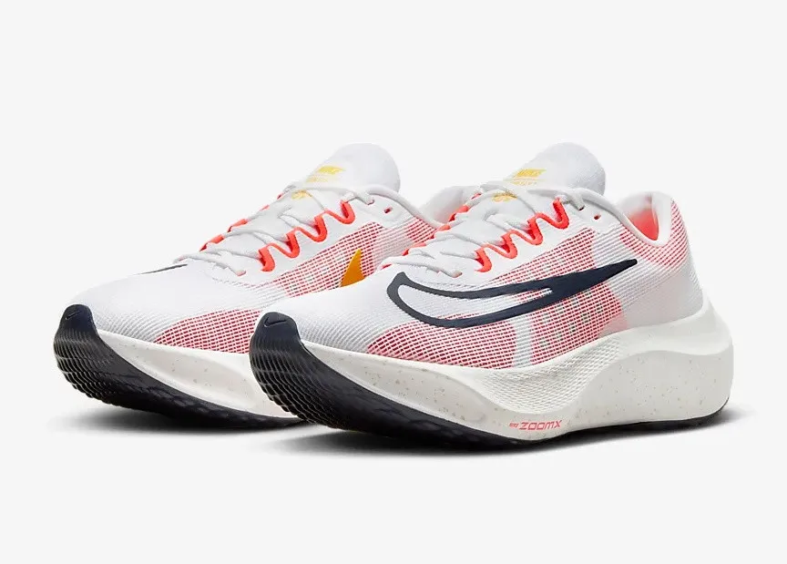 Nike Zoom Fly 5 White Bright Crimson Light Orewood Brown Obsidian DM8968-100