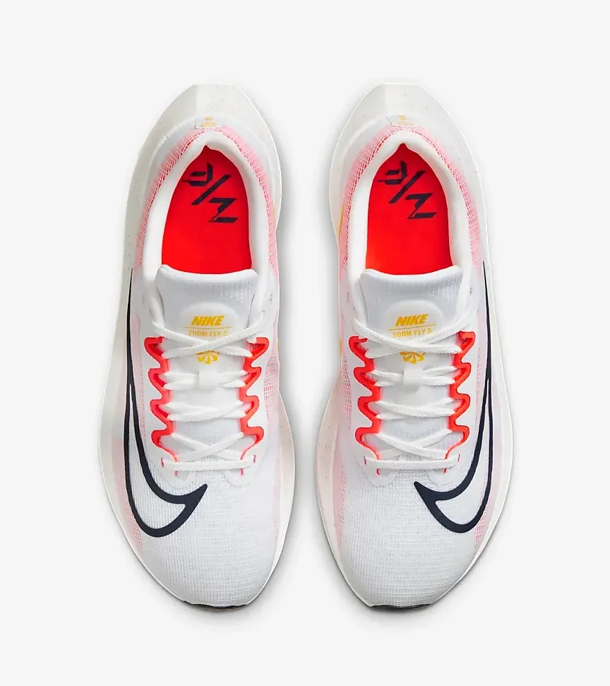 Nike Zoom Fly 5 White Bright Crimson Light Orewood Brown Obsidian DM8968-100