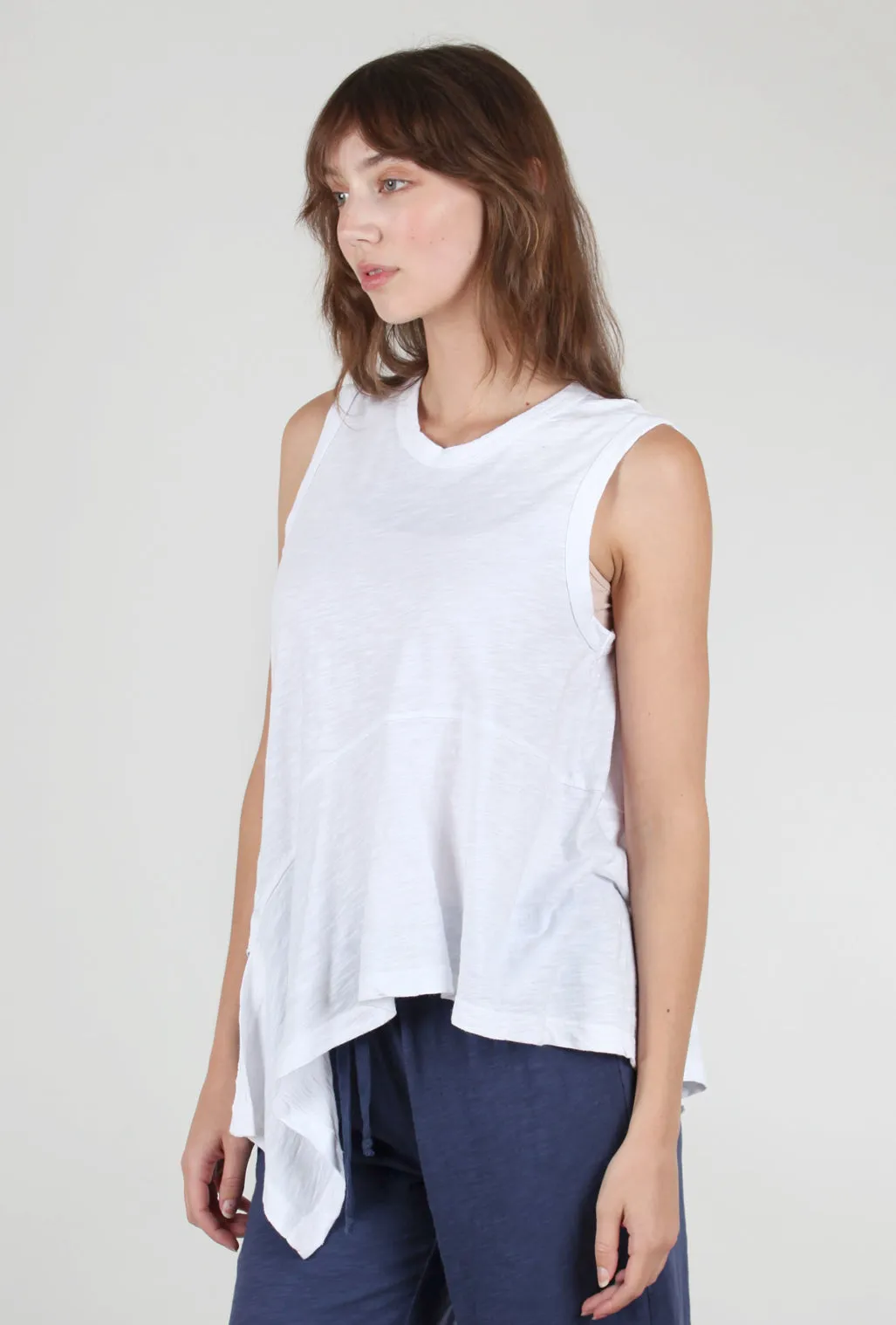 Novelty Hem Tank, White