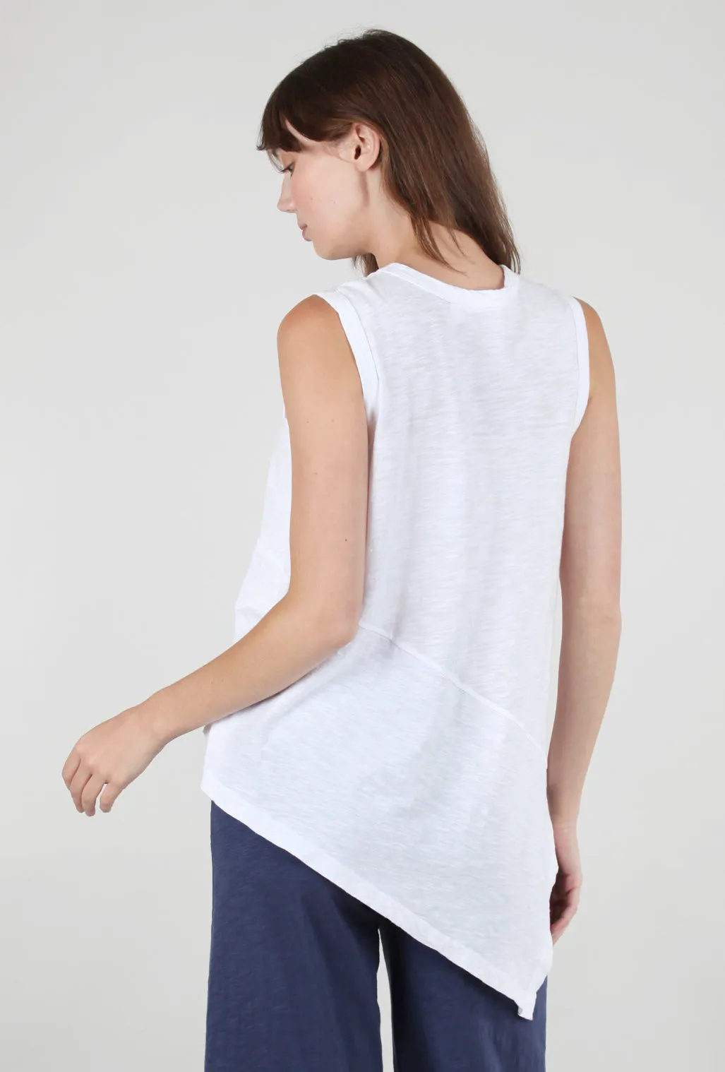 Novelty Hem Tank, White