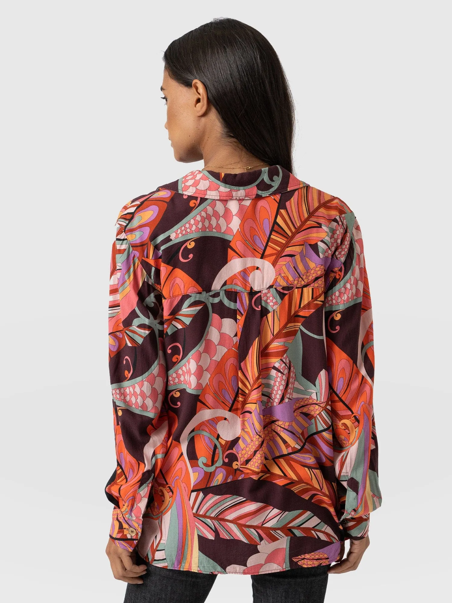 Octavia Shirt - Red Palm