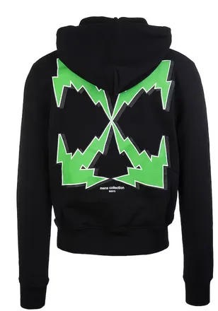 OFF-WHITE Bolt Arrows Hoodie Black