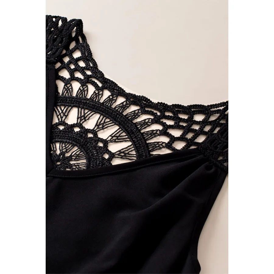 Openwork V-Neck Tank