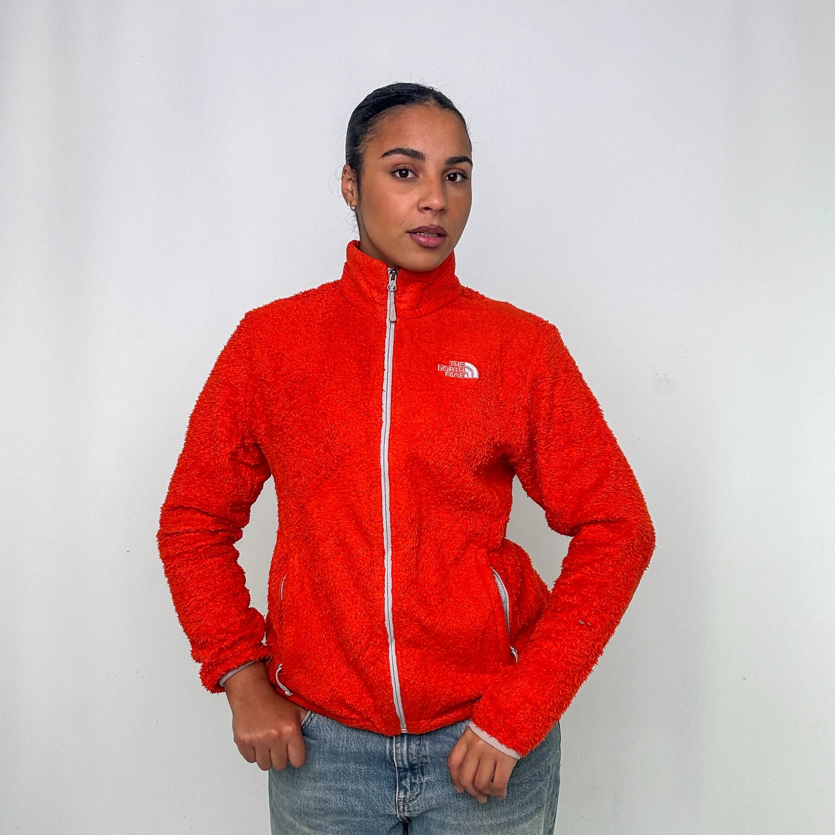 Orange y2ks The North Face Fleece (L)