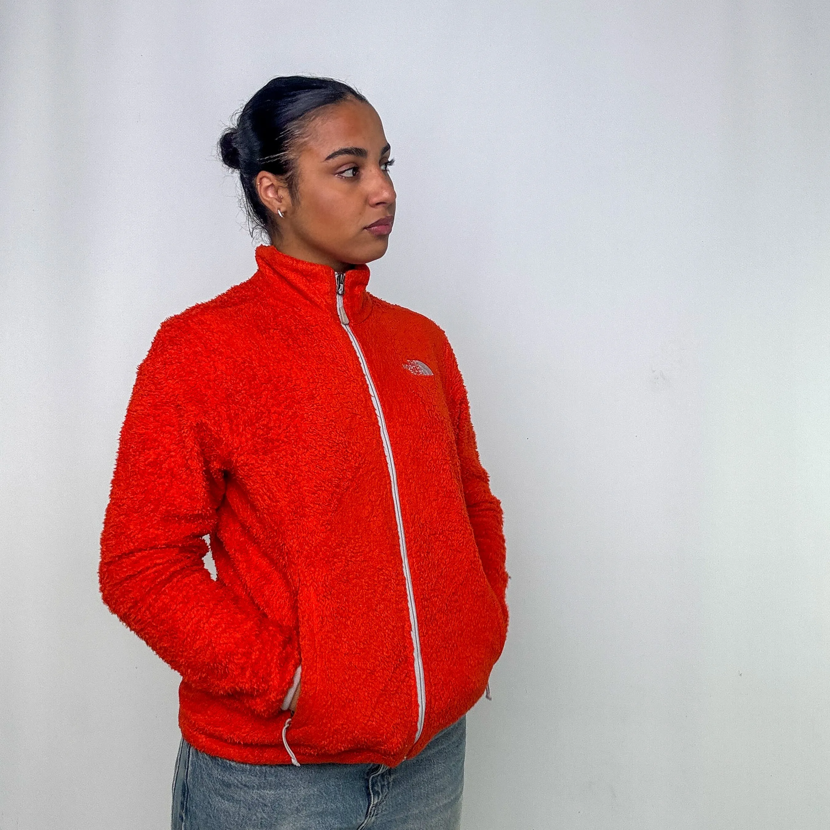 Orange y2ks The North Face Fleece (L)