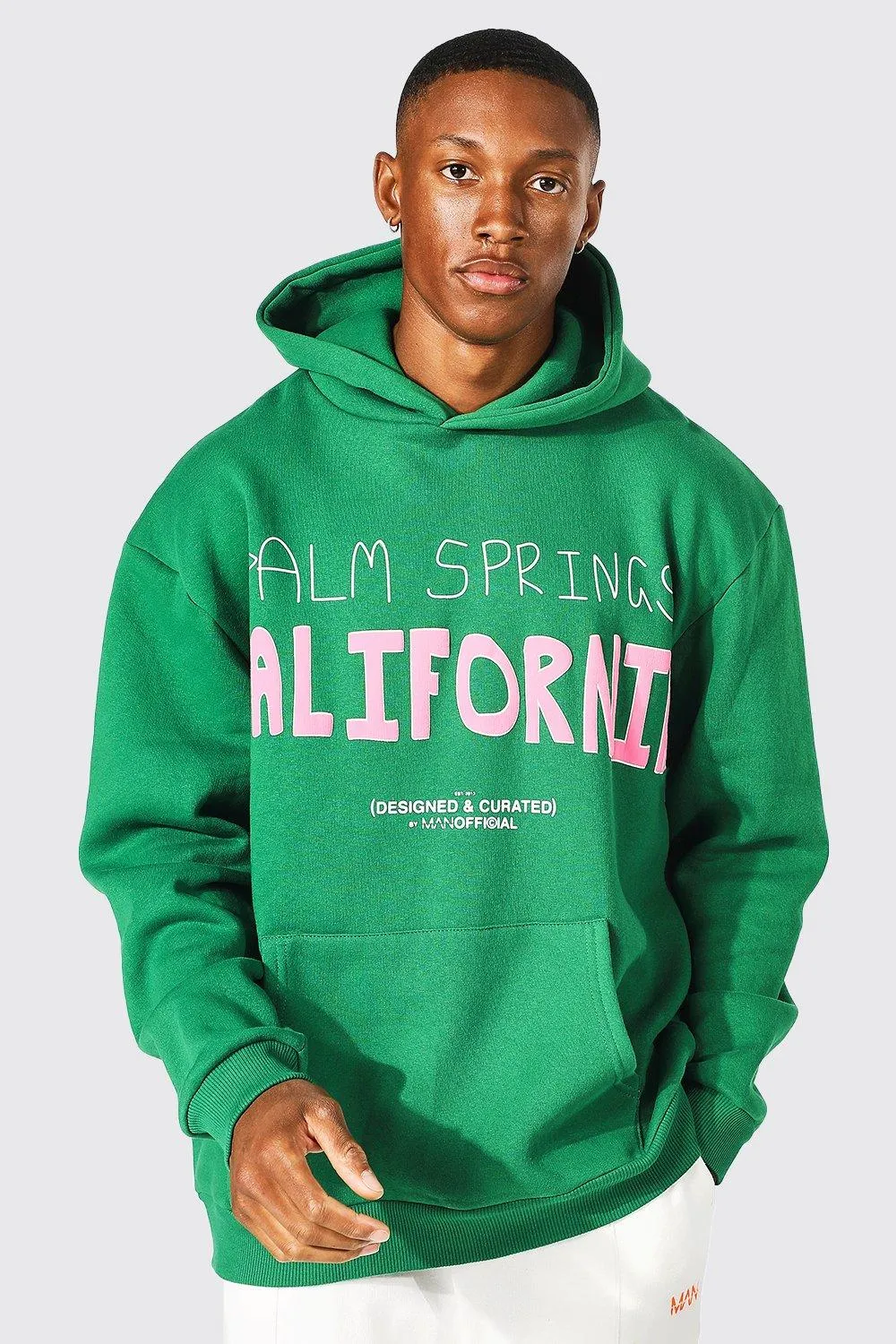 Oversized California Puff Print Hoodie